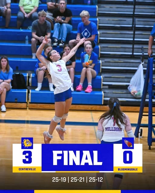 Centreville volleyball team beats Bloomingdale on Senior Night